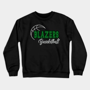 Classic Name Blazers Vintage Styles Green Basketball Crewneck Sweatshirt